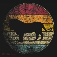 Lion Vintage Retro Cat Zoo Safari Africa T-Shirt thumb 7