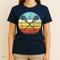 Lacrosse Vintage Retro Lacrosse Stick Sun Gift T-Shirt thumb 4