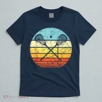 Lacrosse Vintage Retro Lacrosse Stick Sun Gift T-Shirt thumb 5