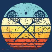 Lacrosse Vintage Retro Lacrosse Stick Sun Gift T-Shirt thumb 7