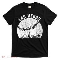 Las Vegas Skyline Baseball Fan Vintage Baseball Las Vegas T-Shirt thumb 0