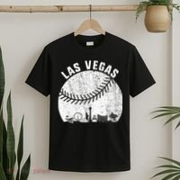 Las Vegas Skyline Baseball Fan Vintage Baseball Las Vegas T-Shirt thumb 2