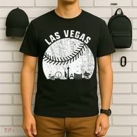 Las Vegas Skyline Baseball Fan Vintage Baseball Las Vegas T-Shirt thumb 6