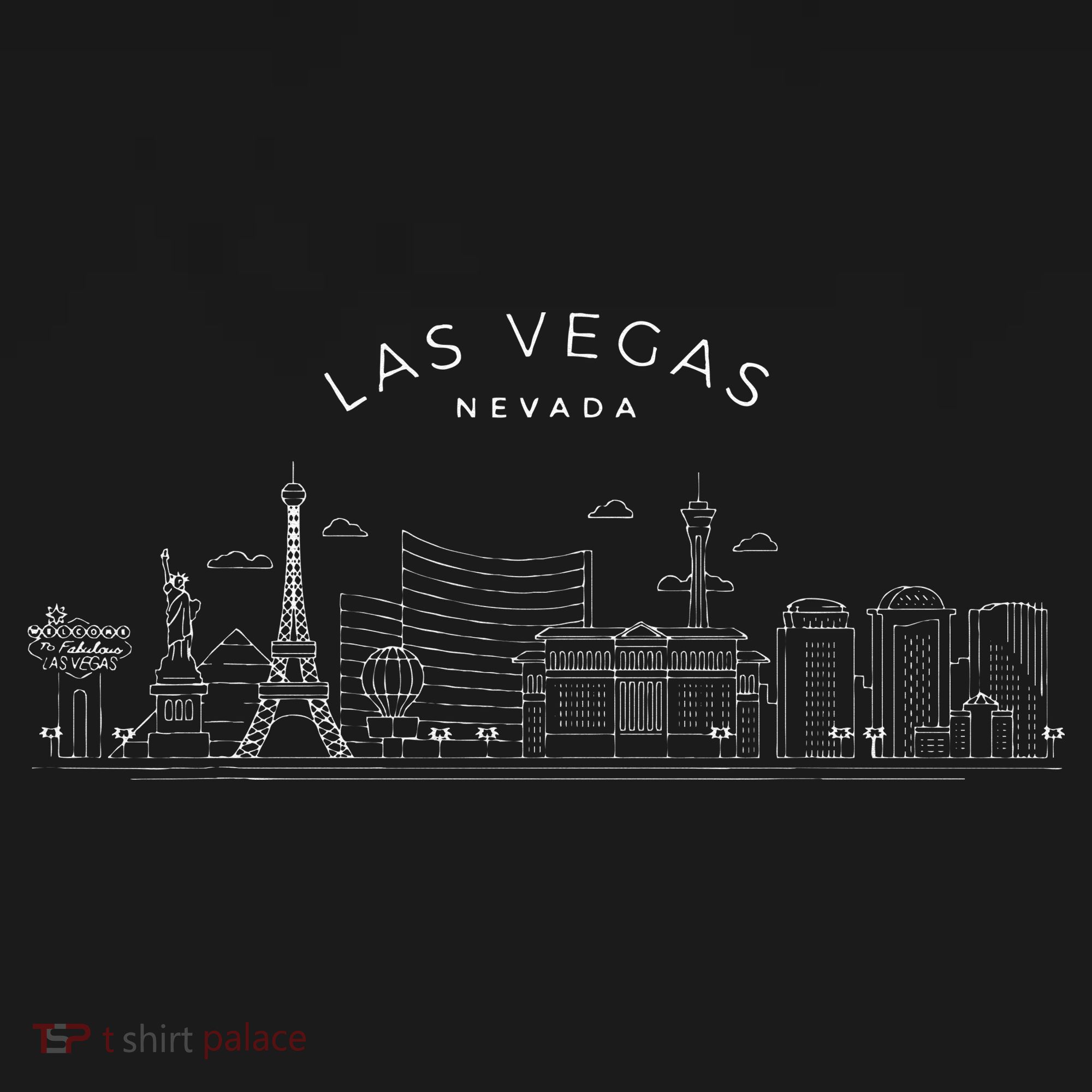 Las Vegas Skyline NV Pride Vintage Las Vegas Nevada T-Shirt