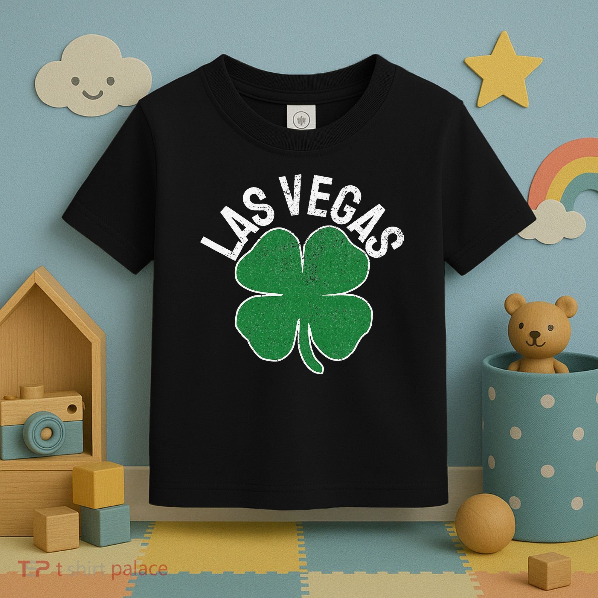 Las Vegas Shamrock St. Patrick's Day Saint Paddy's Irish Toddler T-Shirt