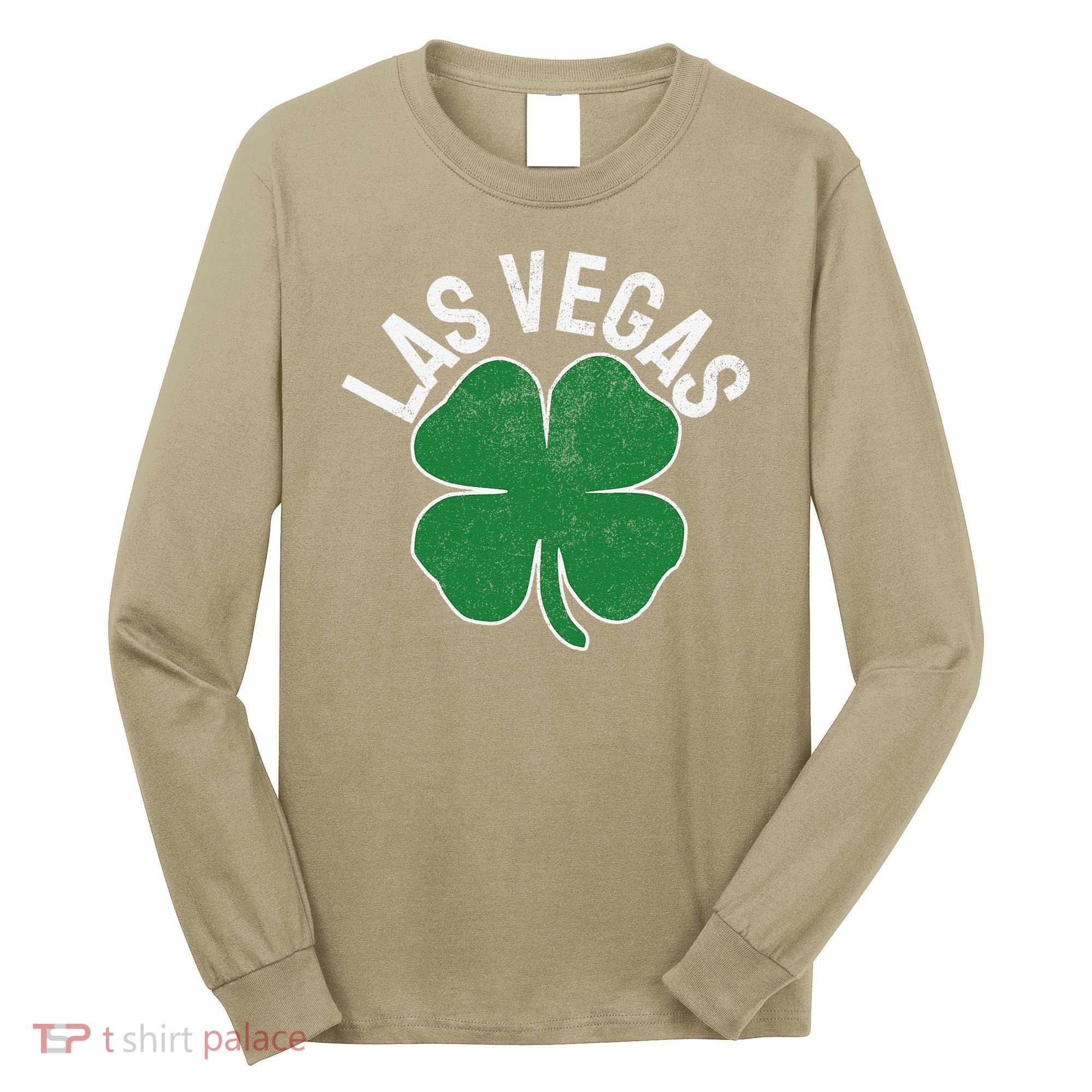 Las Vegas Shamrock St. Patrick's Day Saint Paddy's Irish Long Sleeve Shirt