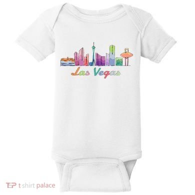 Las Vegas Skyline Aesthetic Design Classic Baby Bodysuit