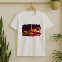 Las Vegas Usa Splash Watercolor Paris T-Shirt thumb 2