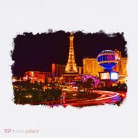 Las Vegas Usa Splash Watercolor Paris T-Shirt thumb 7