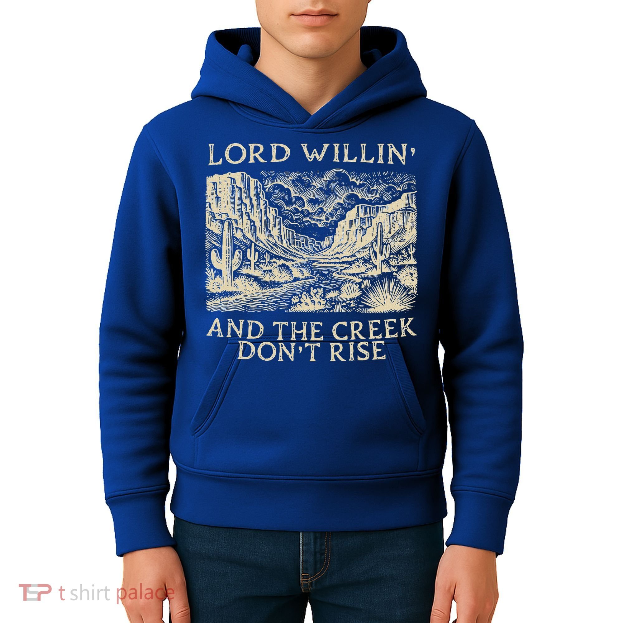 Lord Willing And The Creek DonT Rise Kids Hoodie
