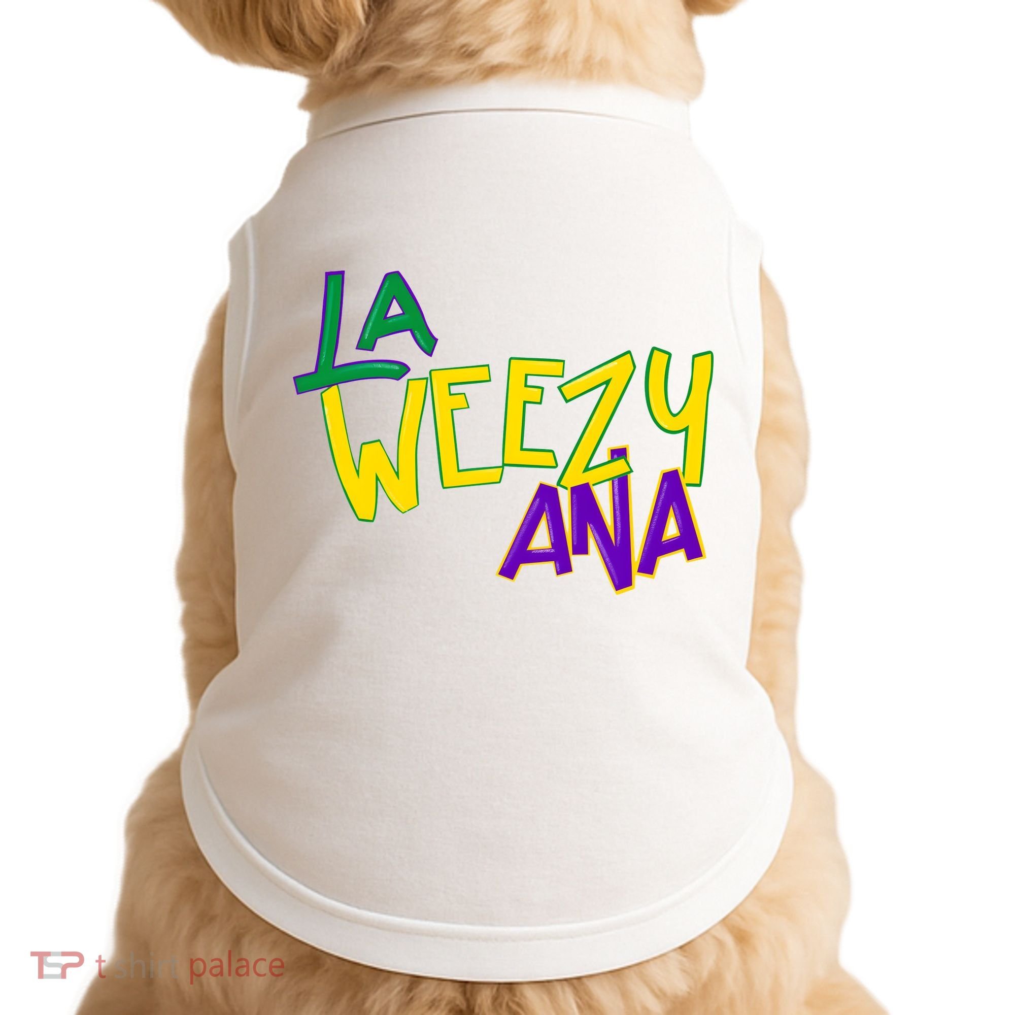 La Weezy Ana Mardi Gras Doggie Tank