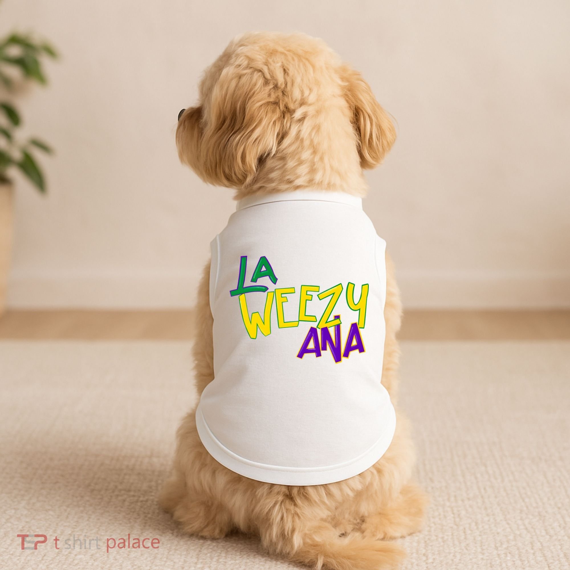 La Weezy Ana Mardi Gras Doggie Tank