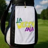 La Weezy Ana Mardi Gras Golf Towel thumb 2