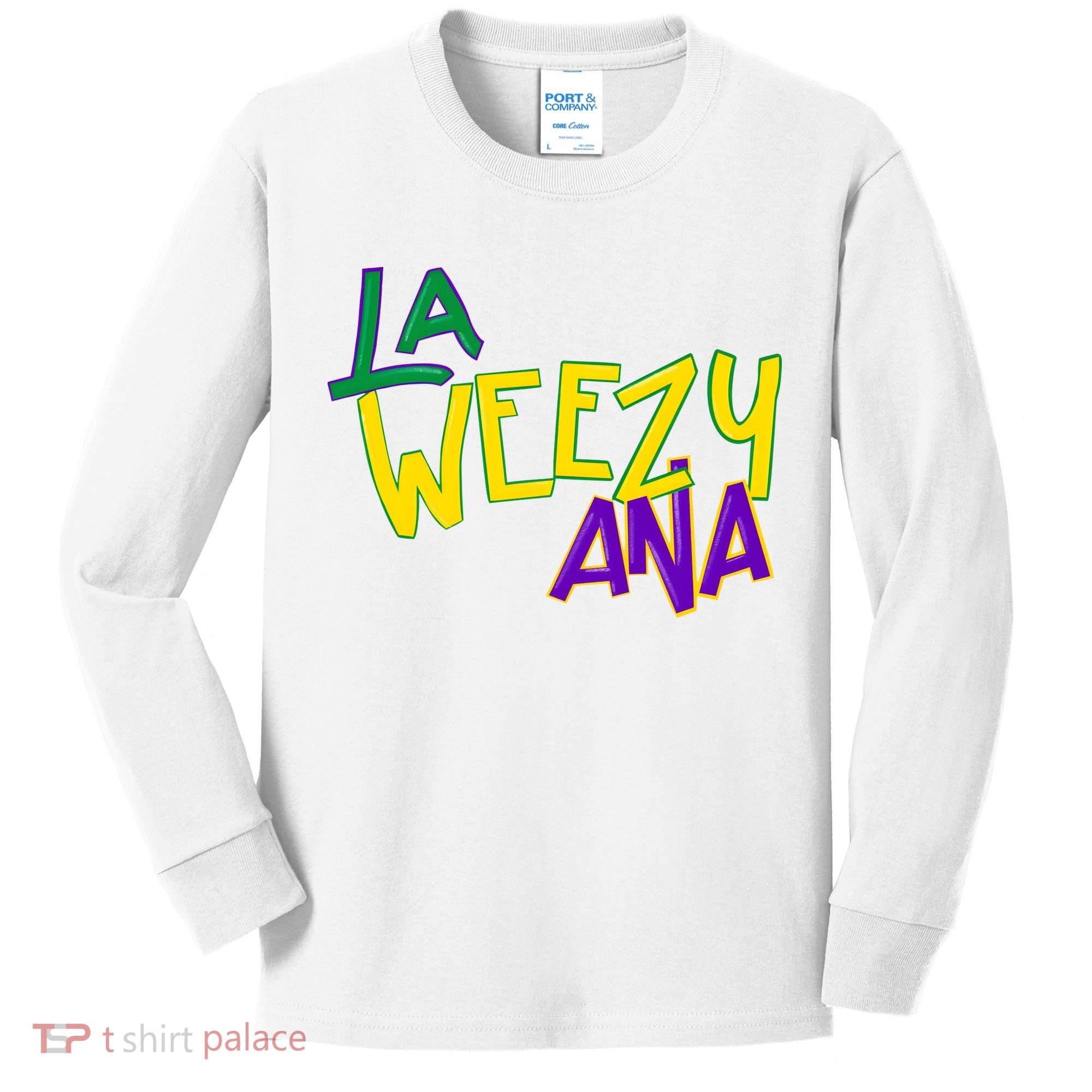 La Weezy Ana Mardi Gras Kids Long Sleeve Shirt
