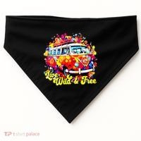Live Wild And Free USA-Made Doggie Bandana thumb 0
