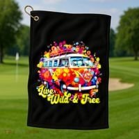 Live Wild And Free Golf Towel thumb 1