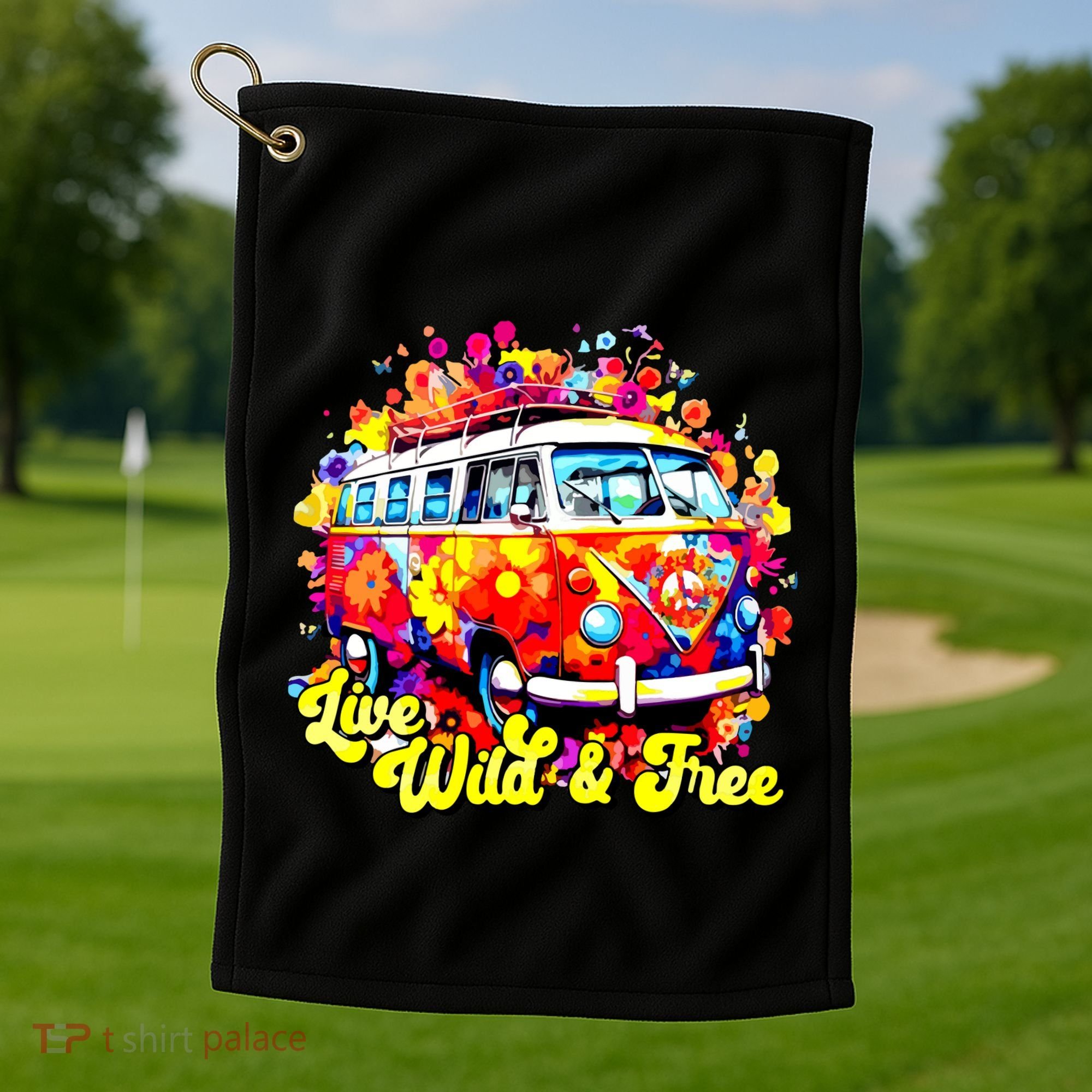 Live Wild And Free Golf Towel
