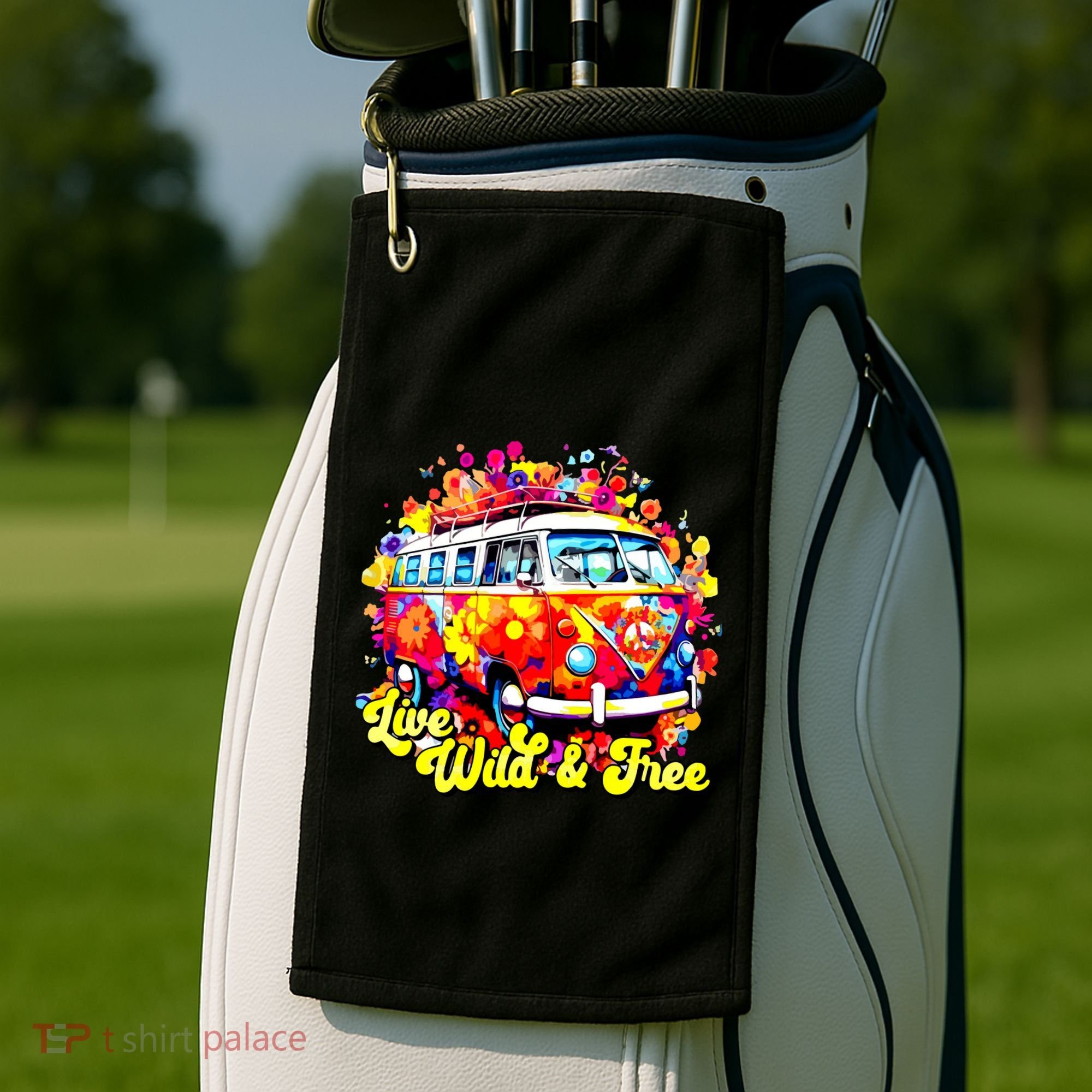 Live Wild And Free Golf Towel