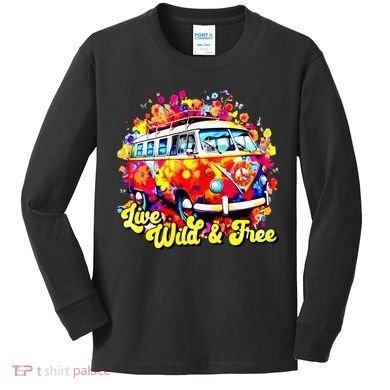 Live Wild And Free Kids Long Sleeve Shirt