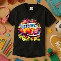Live Wild And Free Kids T-Shirt thumb 3