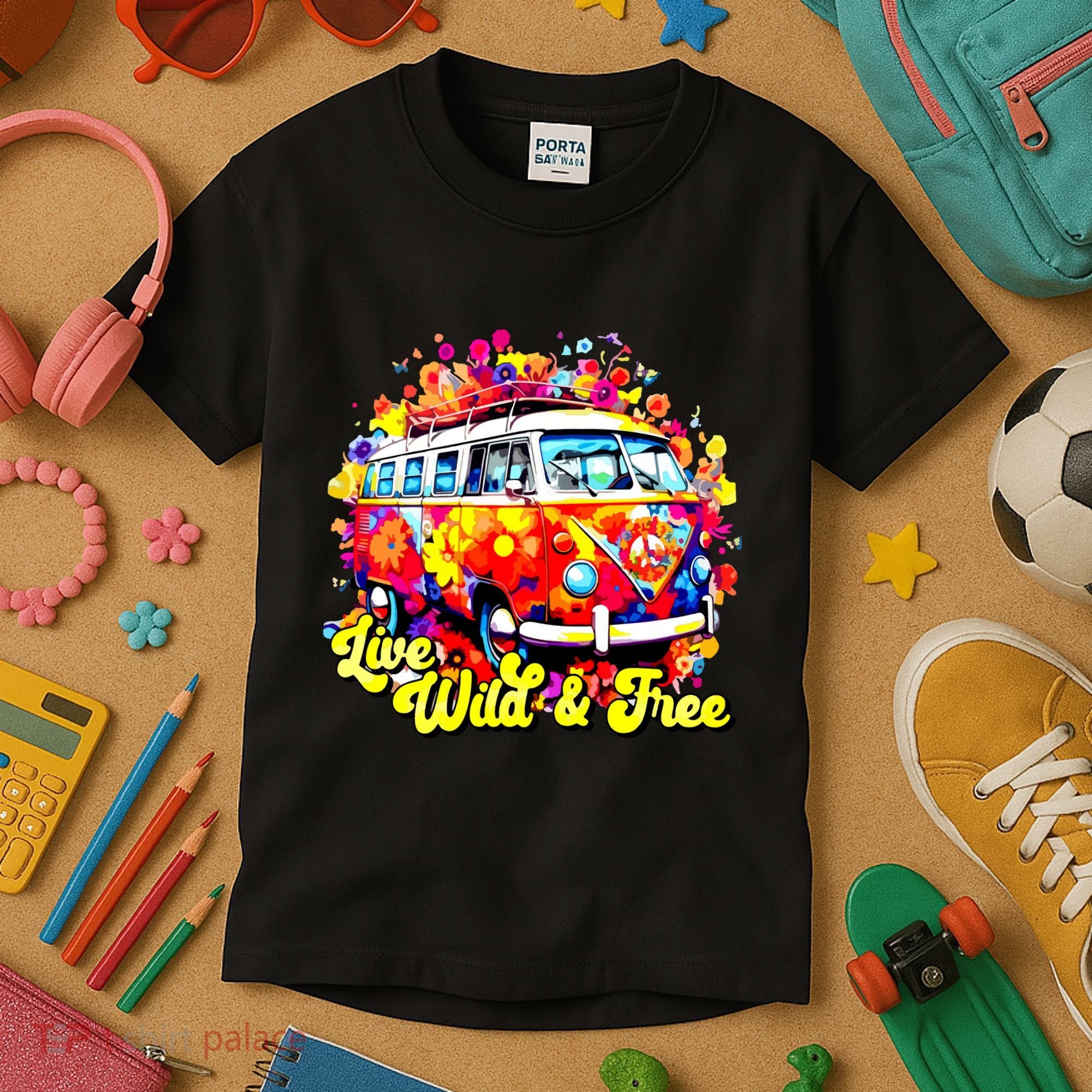 Live Wild And Free Kids T-Shirt