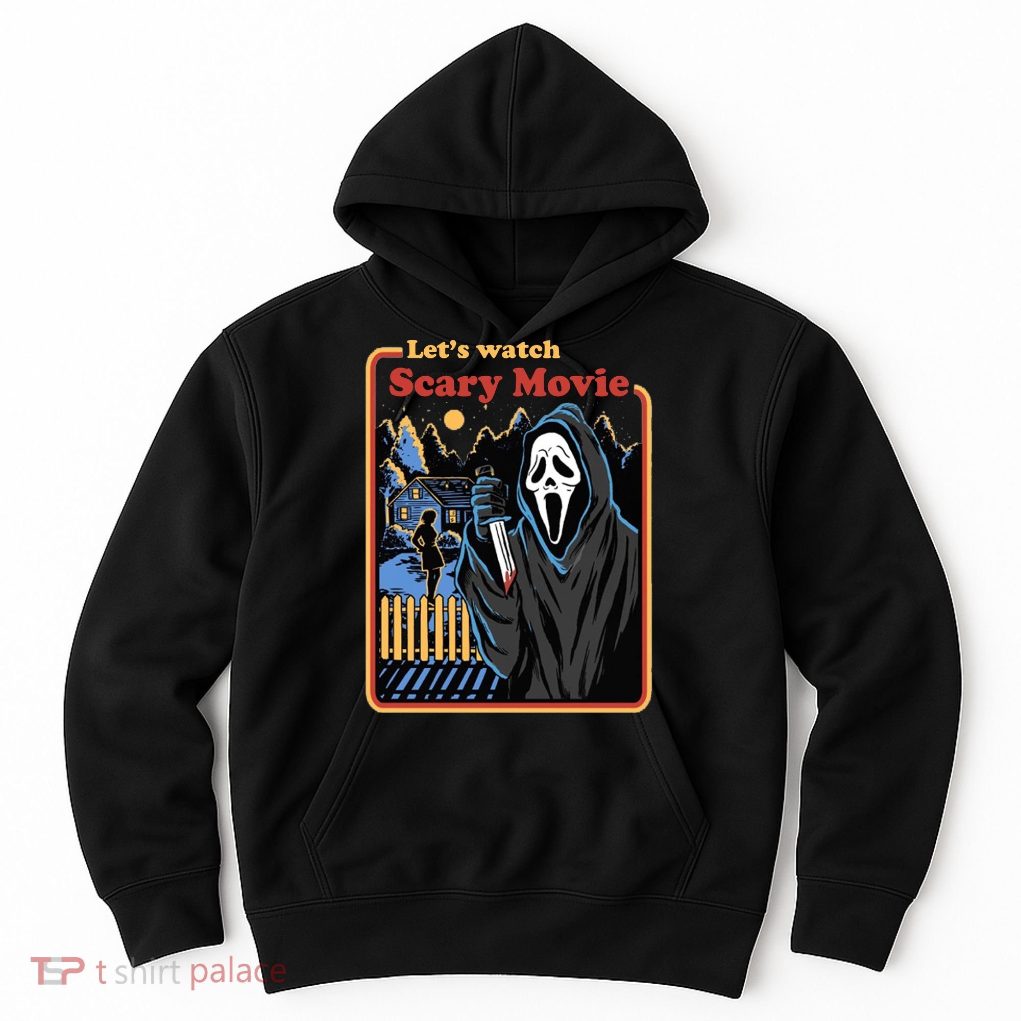Let's Watch A Scary Movie Funny Halloween Hoodie