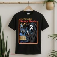 Let's Watch A Scary Movie Funny Halloween T-Shirt thumb 2
