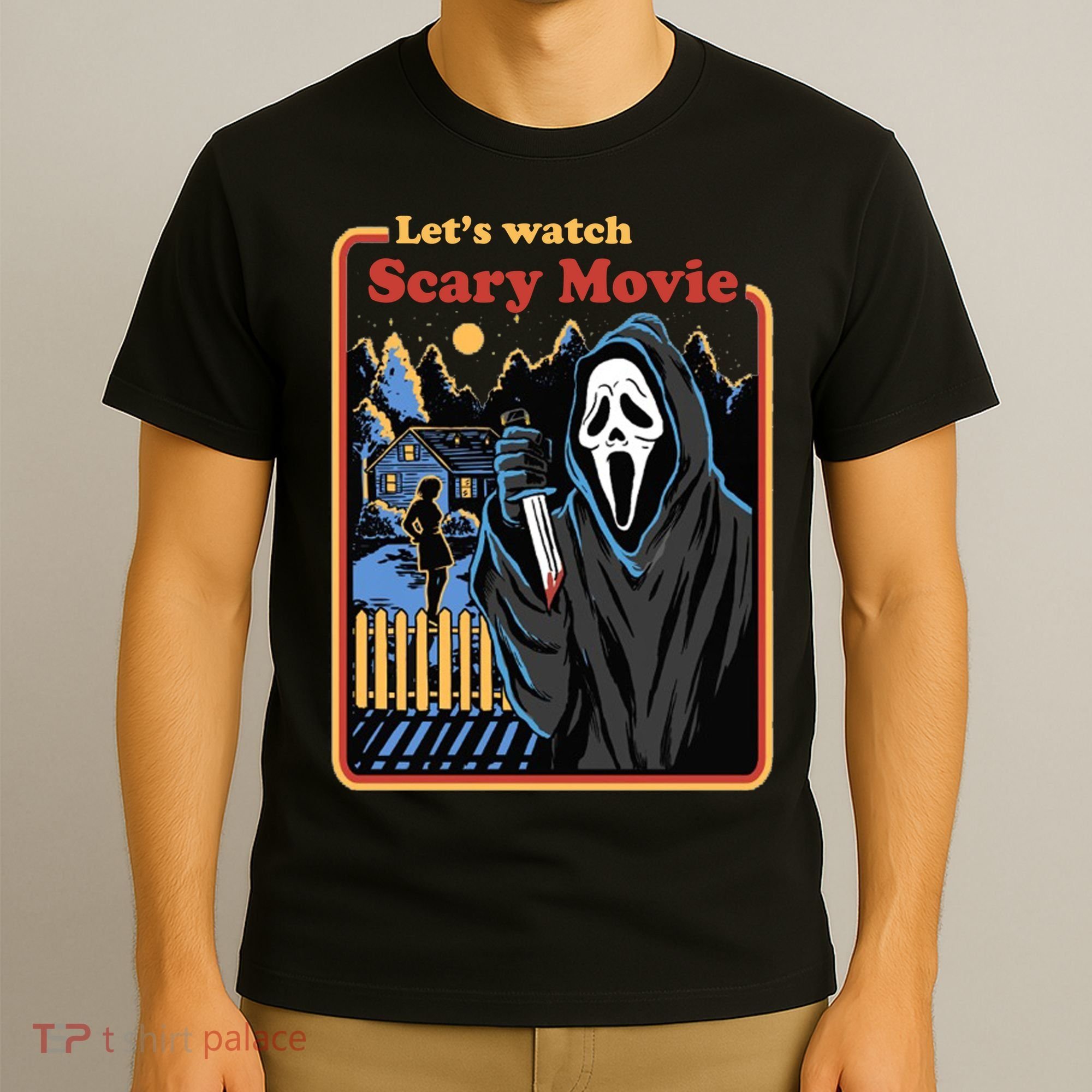 Let's Watch A Scary Movie Funny Halloween T-Shirt