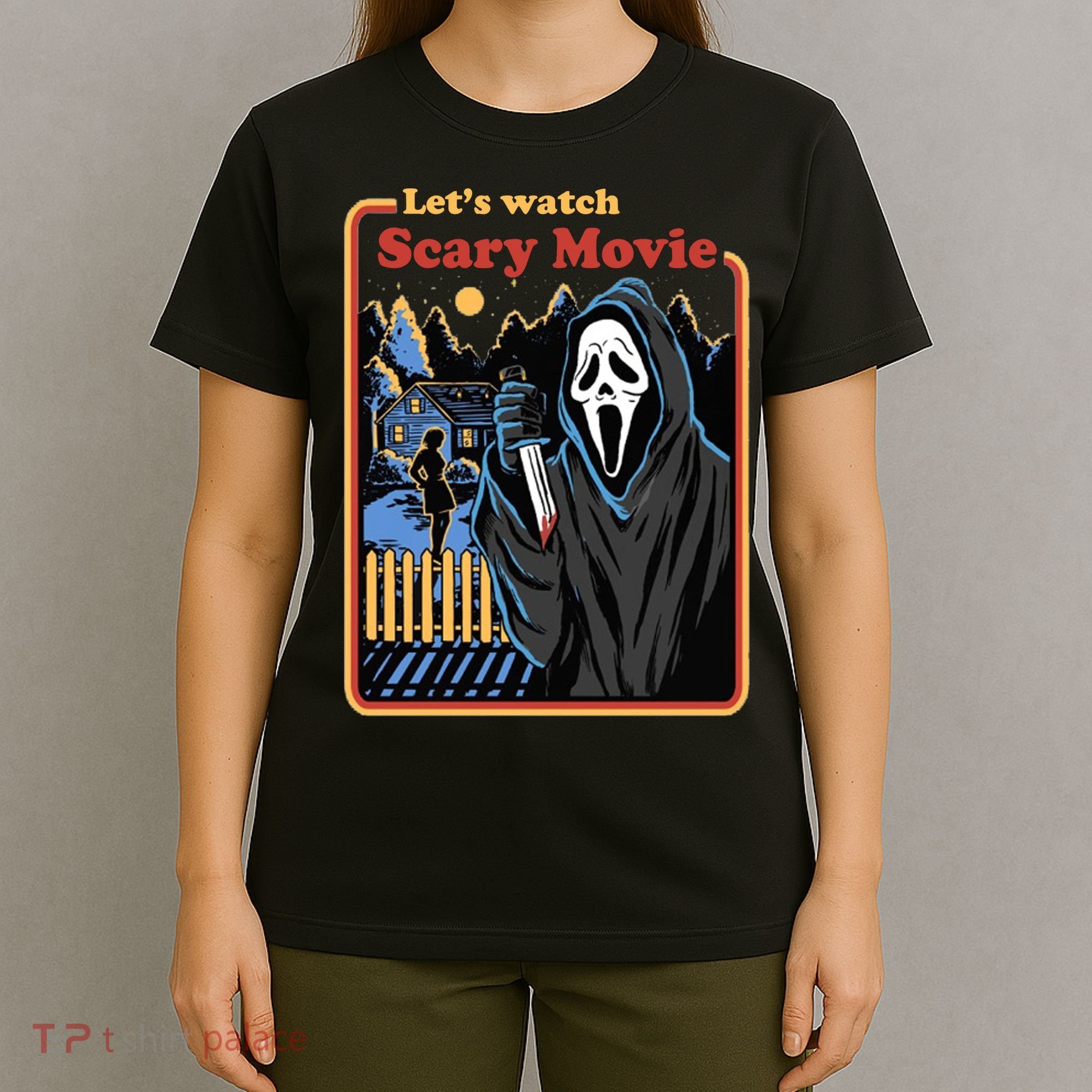 Let's Watch A Scary Movie Funny Halloween T-Shirt