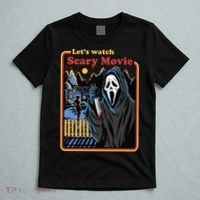 Let's Watch A Scary Movie Funny Halloween T-Shirt thumb 5