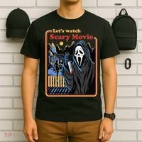 Let's Watch A Scary Movie Funny Halloween T-Shirt thumb 6