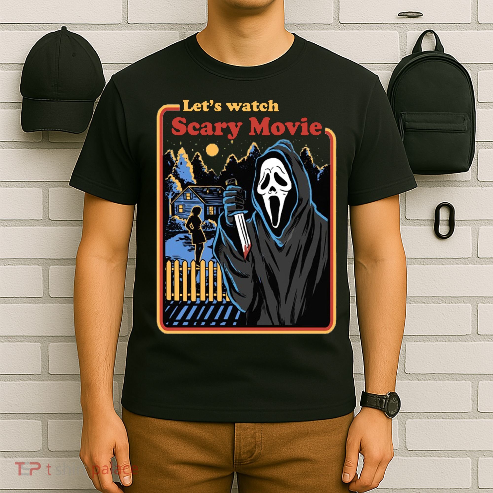 Let's Watch A Scary Movie Funny Halloween T-Shirt
