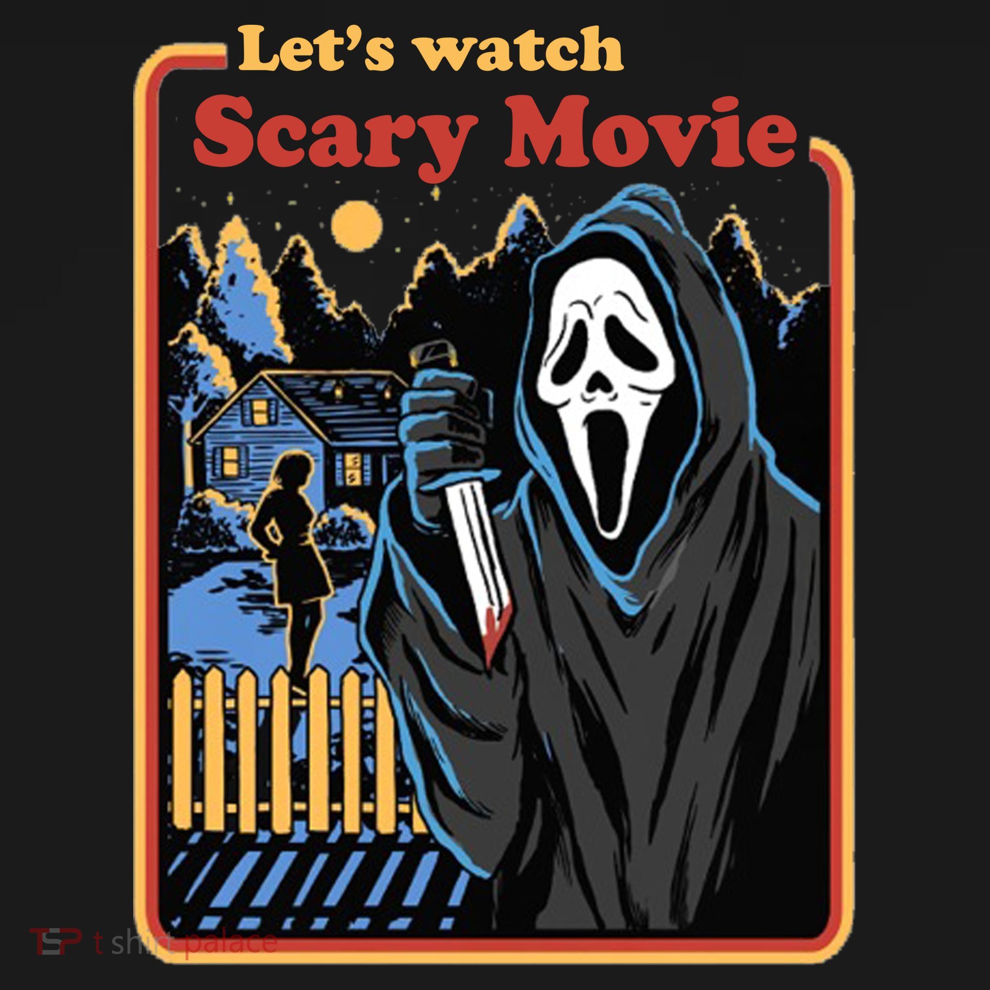 Let's Watch A Scary Movie Funny Halloween Women's Hoodie