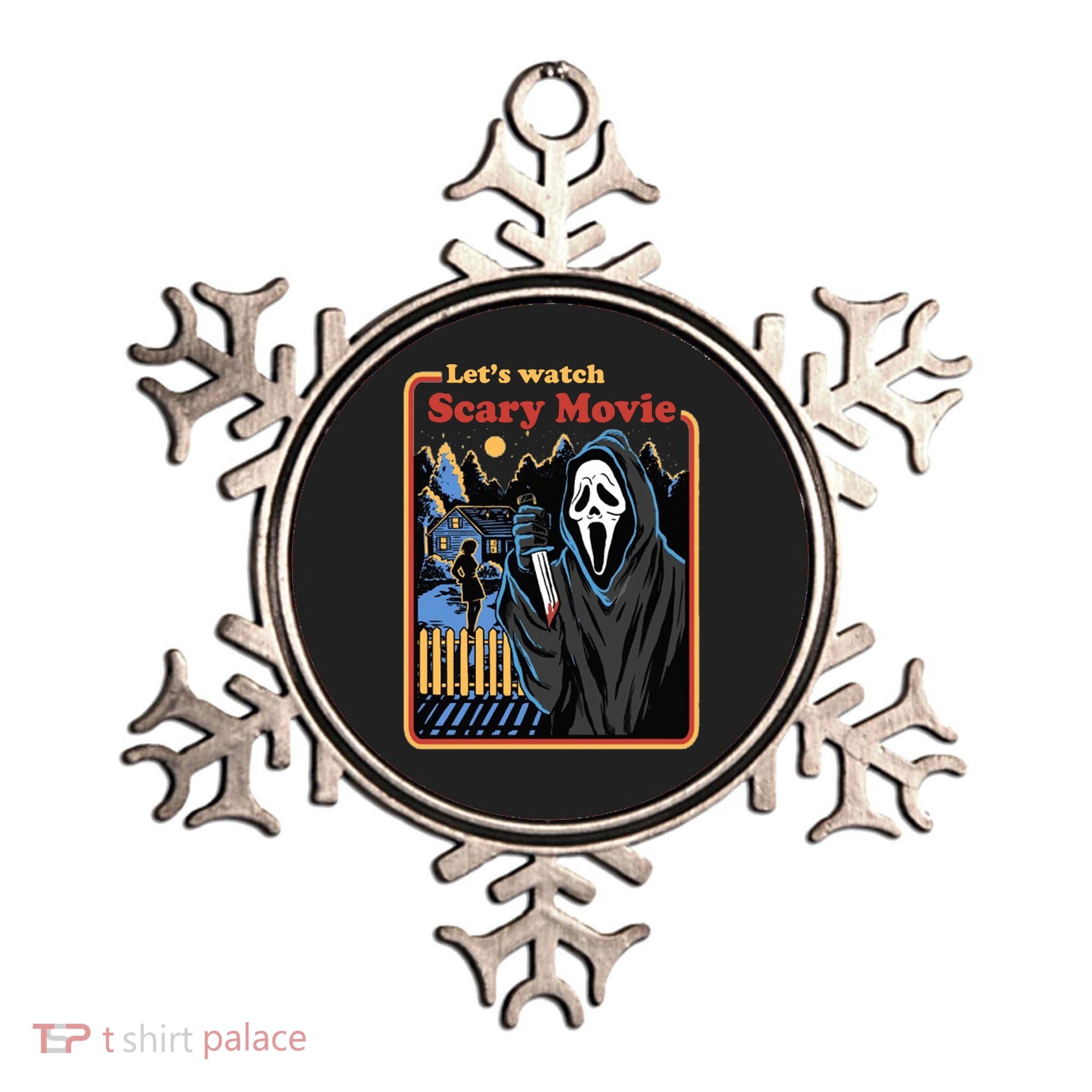 Let's Watch A Scary Movie Funny Halloween Ornament