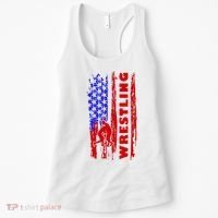 Love Wrestling American Flag Wrestling Coaches Women's Tank Top thumb 0