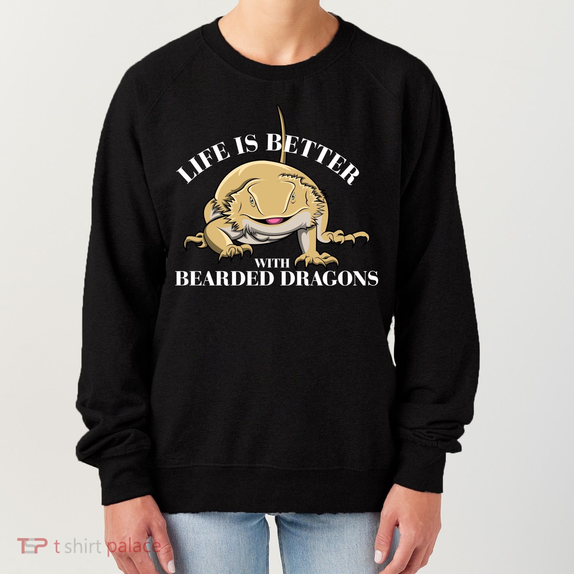 Life With Bearded Dragons Reptiles Lizard Gift Women's Sweatshirt