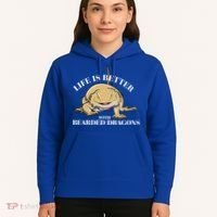 Life With Bearded Dragons Reptiles Lizard Gift Hoodie thumb 5