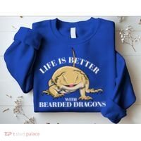 Life With Bearded Dragons Reptiles Lizard Gift Sweatshirt thumb 2