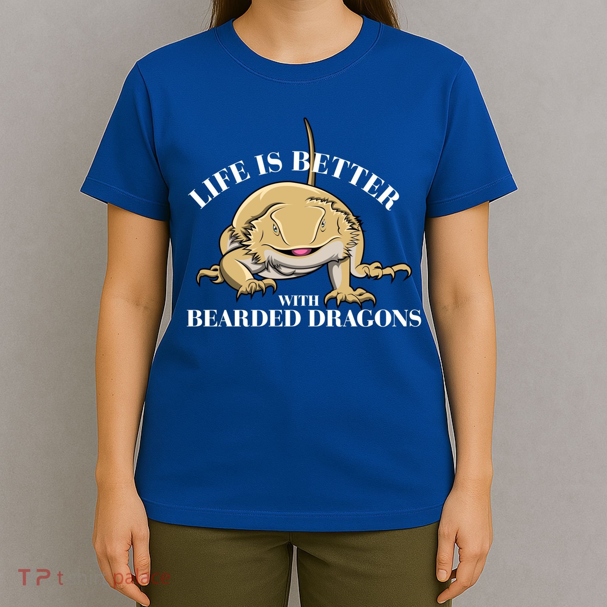 Life With Bearded Dragons Reptiles Lizard Gift T-Shirt