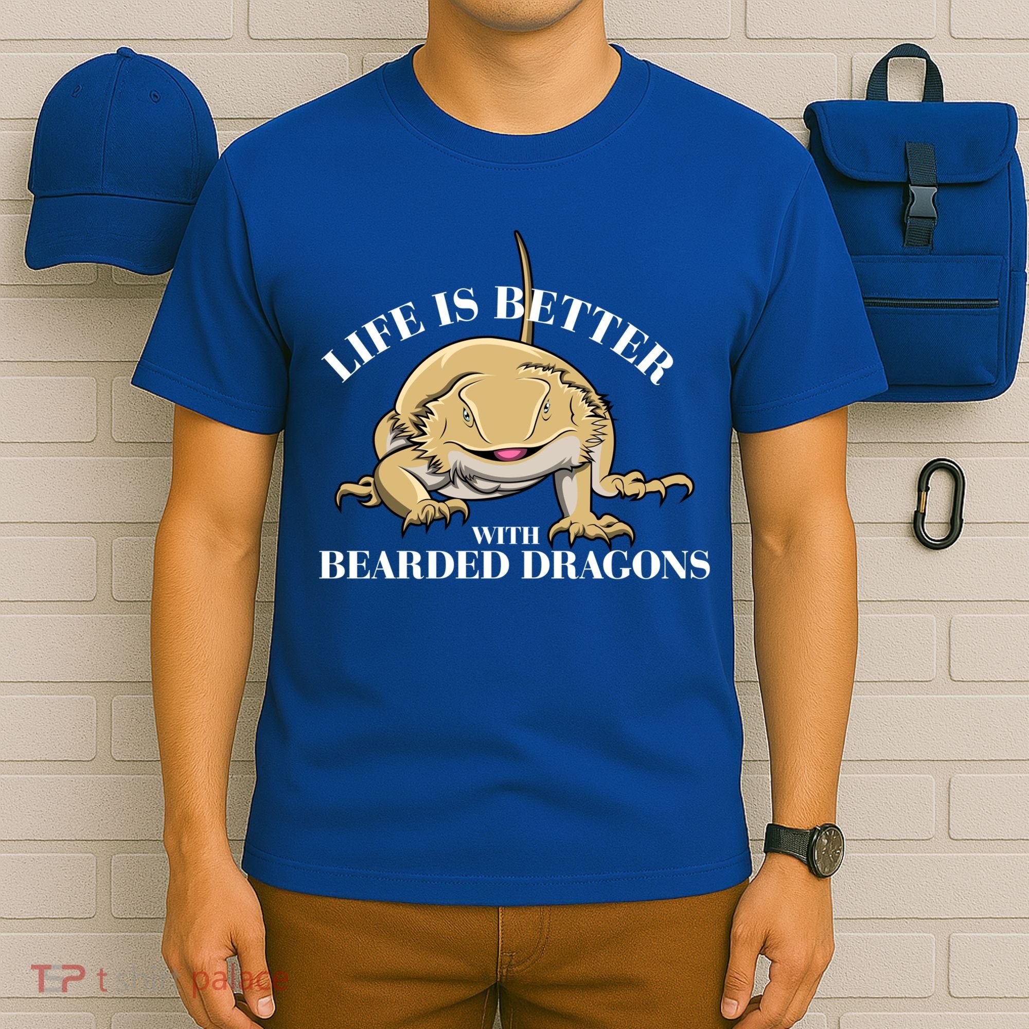 Life With Bearded Dragons Reptiles Lizard Gift T-Shirt