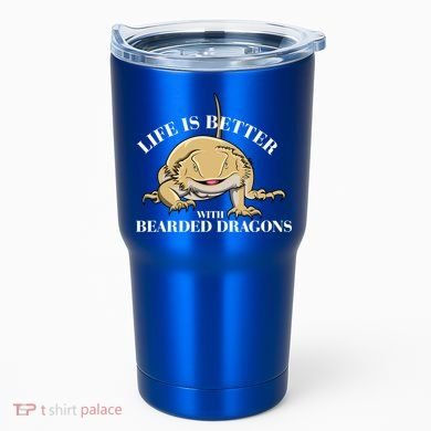 Life With Bearded Dragons Reptiles Lizard Gift Tumbler
