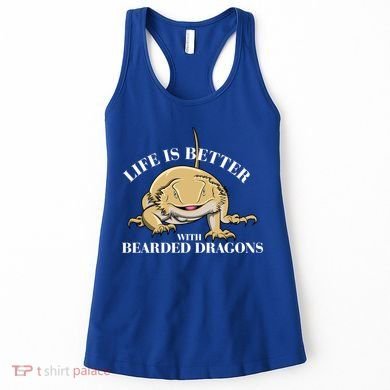 Life With Bearded Dragons Reptiles Lizard Gift Women's Tank Top