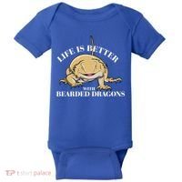 Life With Bearded Dragons Reptiles Lizard Gift Baby Bodysuit thumb 0