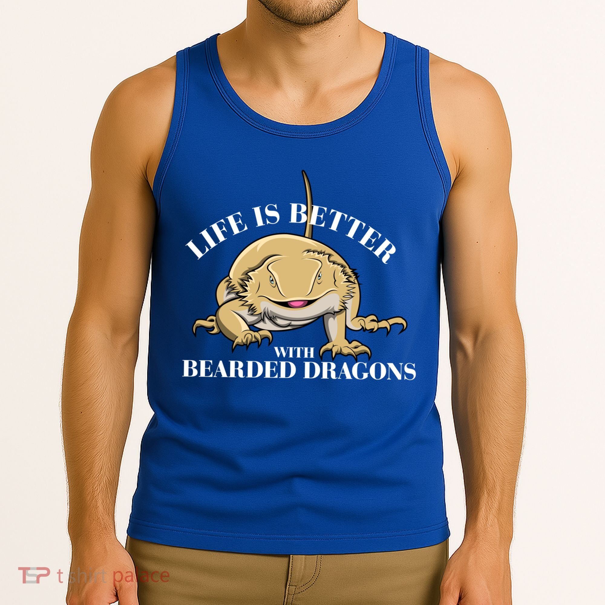 Life With Bearded Dragons Reptiles Lizard Gift Tank Top