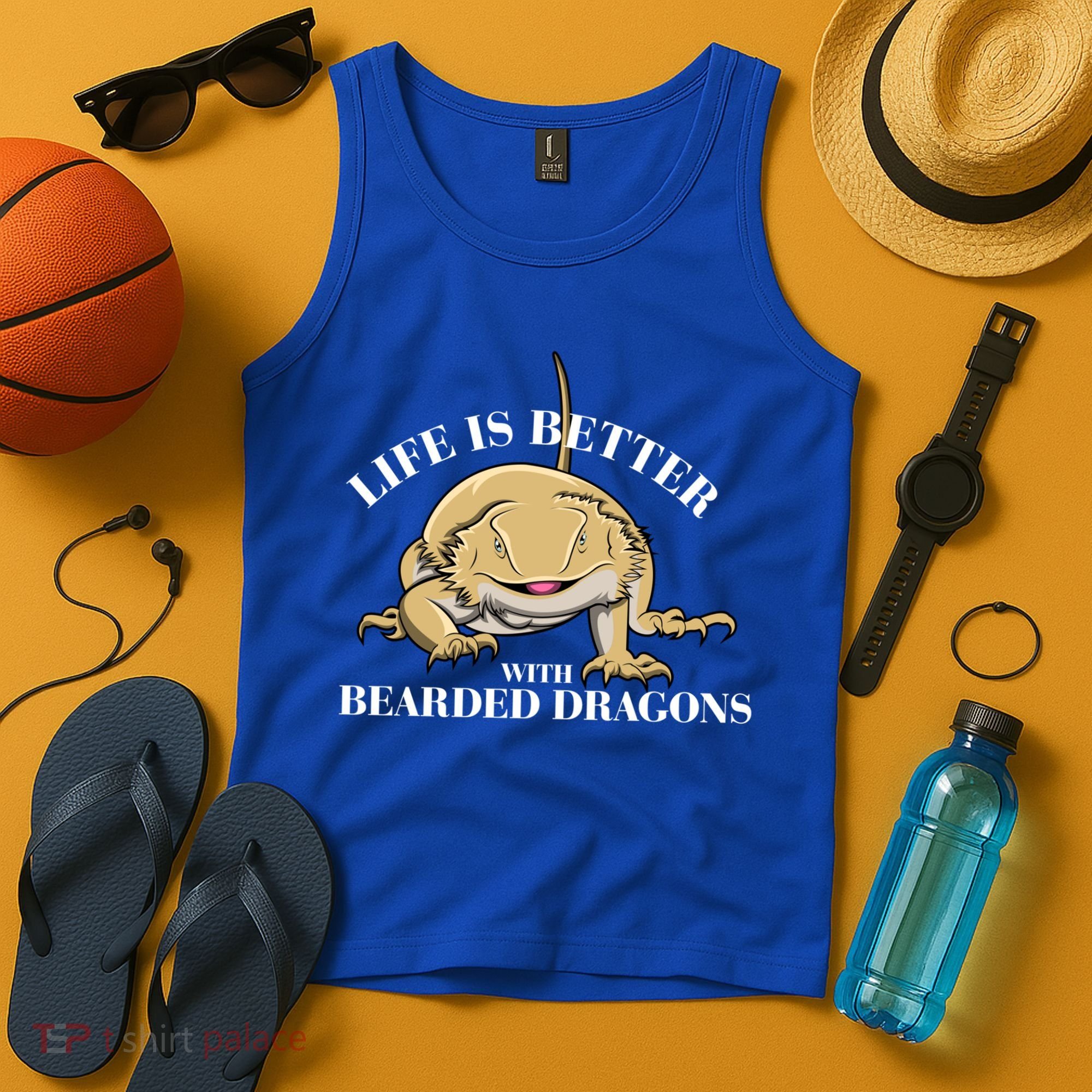 Life With Bearded Dragons Reptiles Lizard Gift Tank Top