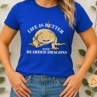 Life With Bearded Dragons Reptiles Lizard Gift Women's T-Shirt thumb 2
