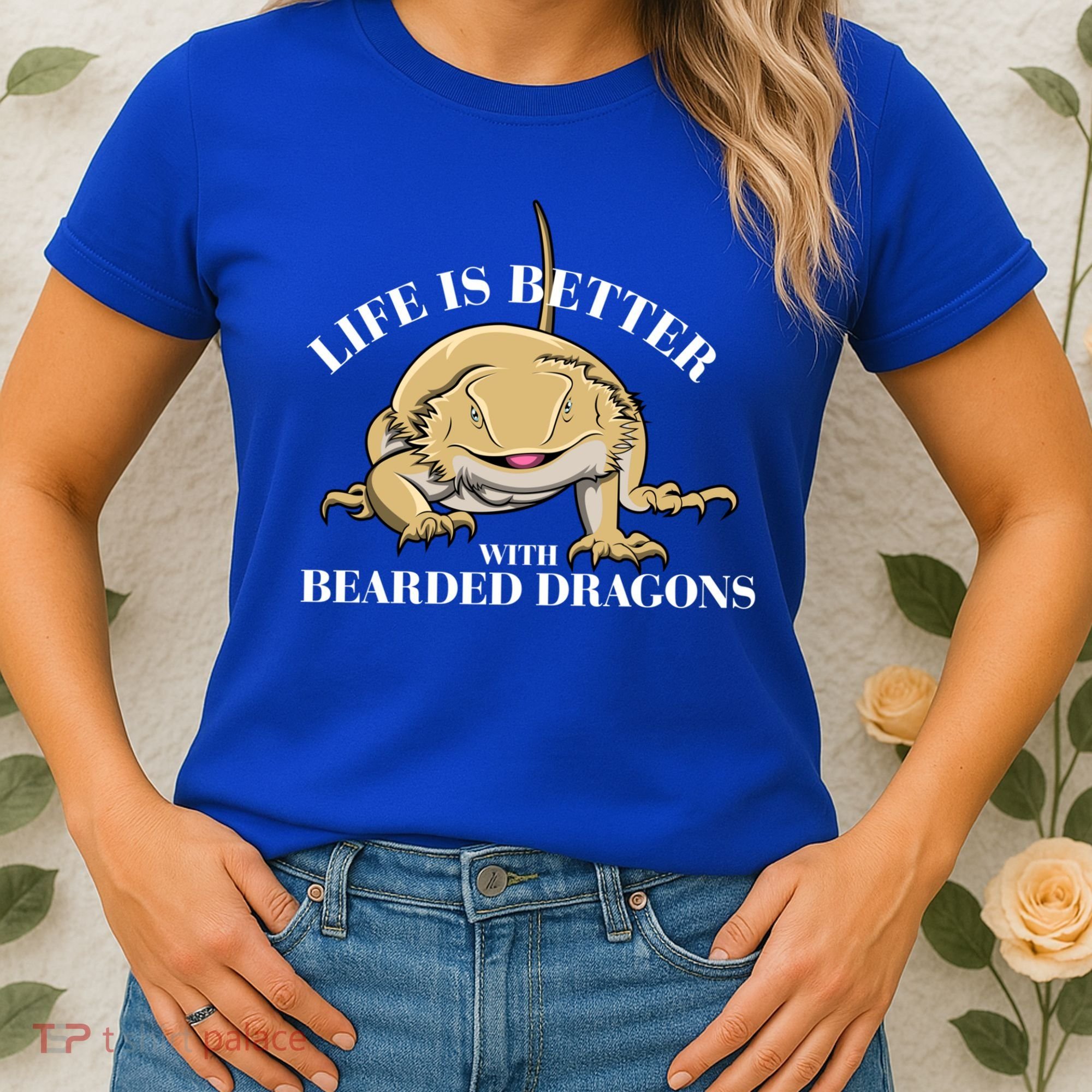Life With Bearded Dragons Reptiles Lizard Gift Women's T-Shirt