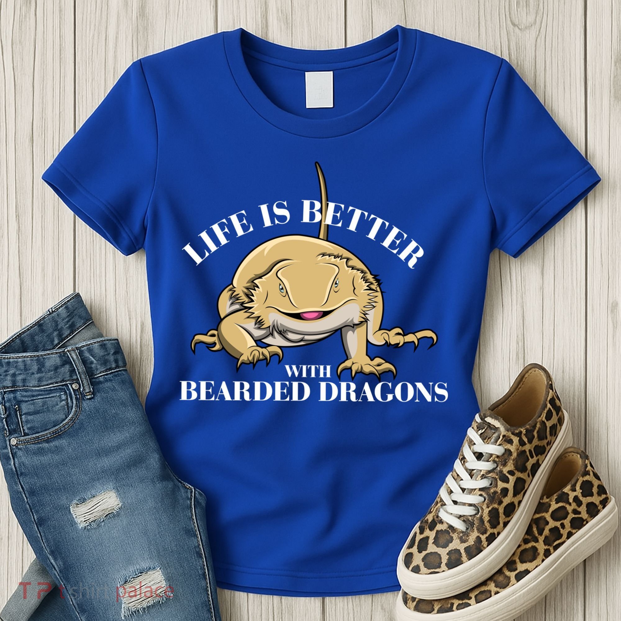 Life With Bearded Dragons Reptiles Lizard Gift Women's T-Shirt