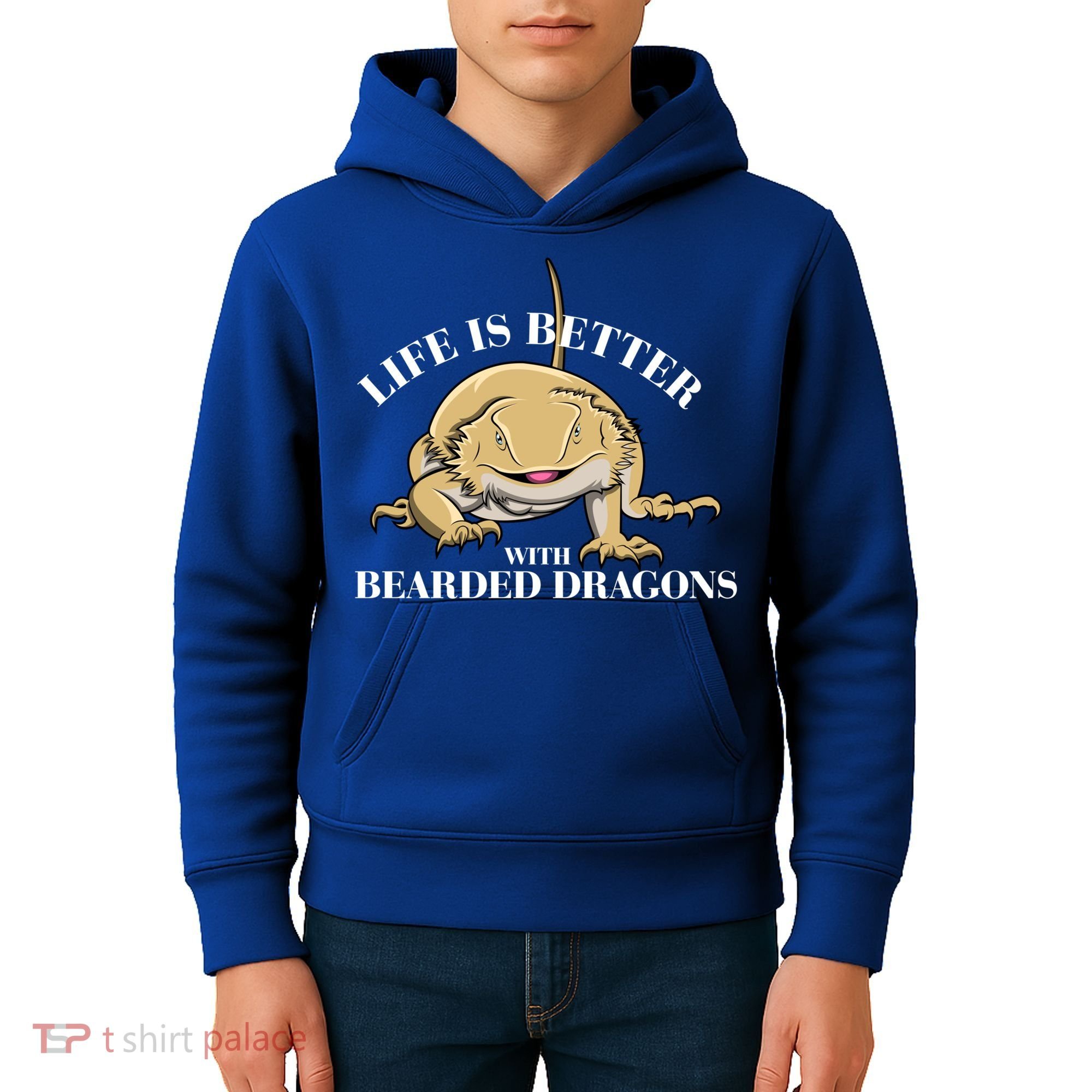 Life With Bearded Dragons Reptiles Lizard Gift Kids Hoodie