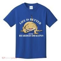 Life With Bearded Dragons Reptiles Lizard Gift Kids T-Shirt thumb 0